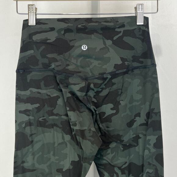 LULULEMON Align Pants Full Length W5BSZS Camo Green Size 6 - Picture 6 of 8